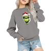 Kids' Fashion Loose-Fit Casual Long-Sleeve Christmas Print Oversized Crewneck Sweatshirt