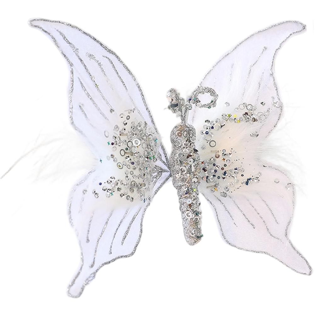 30cm Glitter Butterfly Christmas Decoration Fake Butterfly Ornament For Home Decoration Xmas Tree Pendant Navidad 2026