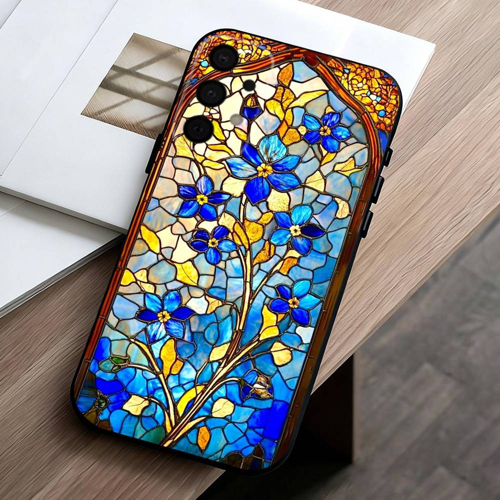 C-Цветной-L G-Стеклянный-S Чехол Для Телефона Samsung Galaxy A73,A72,A71,A70,A53,A52,A51,Другие Мягкий Черный Чехол