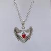 Black Silver Bat Wings Pendant Necklace Zinc Zinc Alloy Halloween Heart Choker Gothic Clavicle Chain  Party