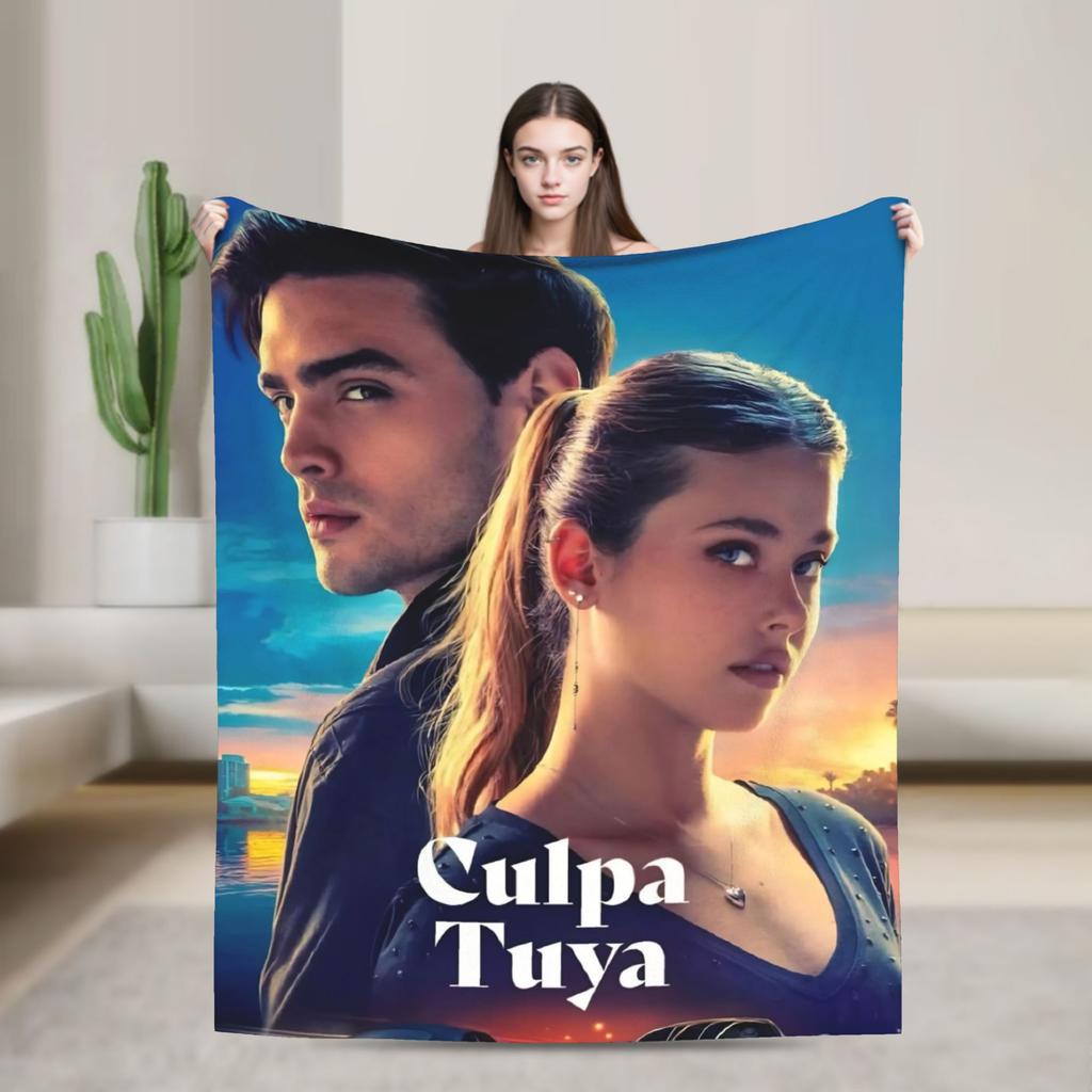 Film Culpa Mia Super Warm Blanket Airplane Travel Plush Throw Blanket Comfortable Couch Chair Flannel Bedspread Sofa Bed Cover