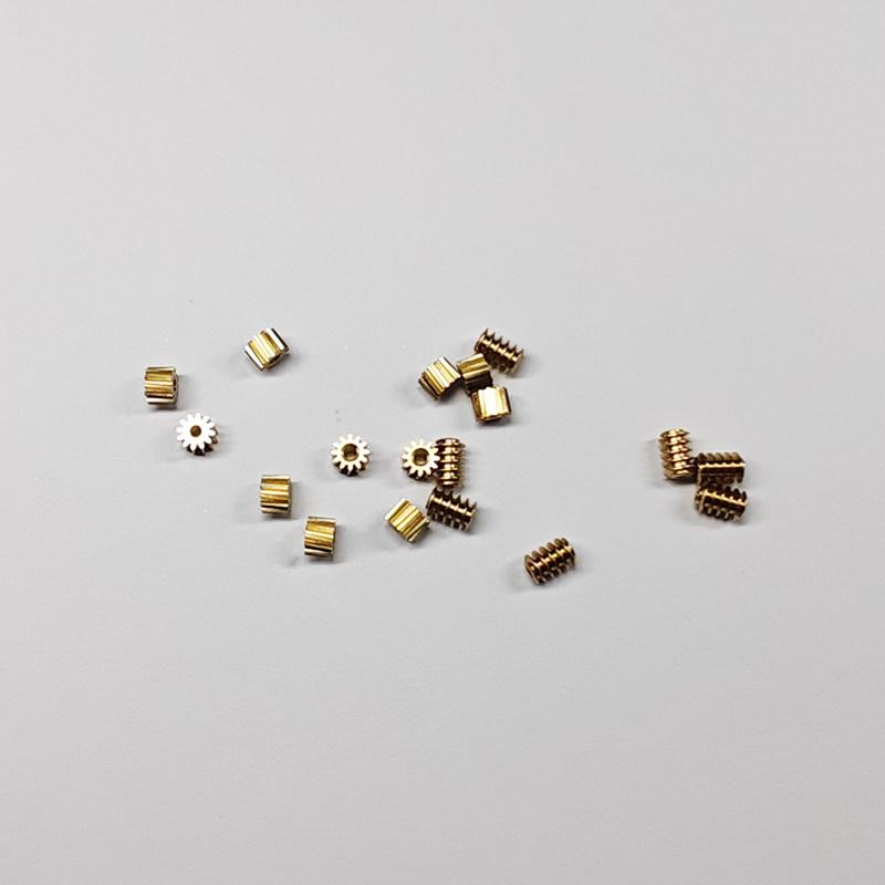 5Sets Modulus 0.2 12T 15T Worm Gear Brass Mini 90 degree Reducing Transmission Gear for RC DIY Model Car Shaft Pinion Connector