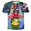 MINISO Child Game Super Mario Bros T Shirt Kids Boy Cartoon Clothes Tops Tees Boys T-shirt Luigi Mario T-shirts Children's Short Sleeve