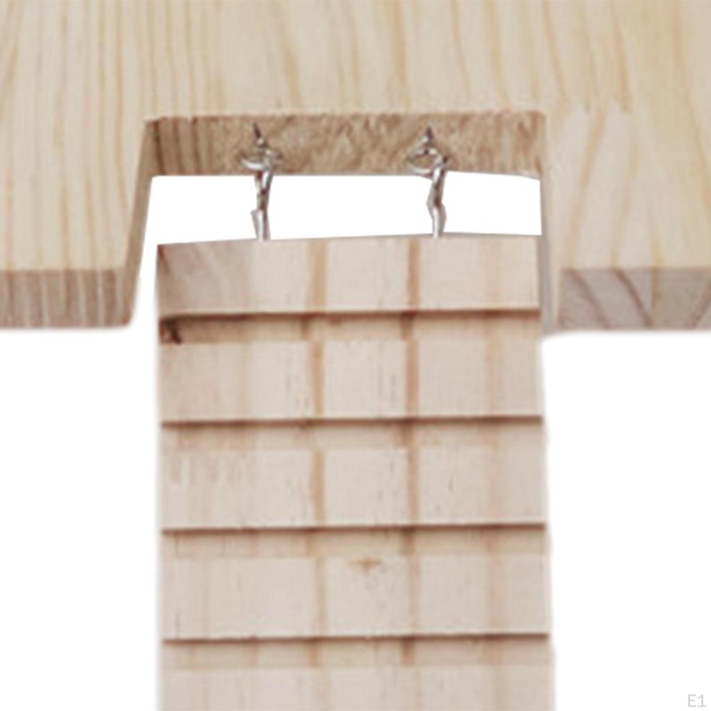 Small Animals Wooden Platform Durable Toys with Ladder Stable Cage Accessories Wood Desk