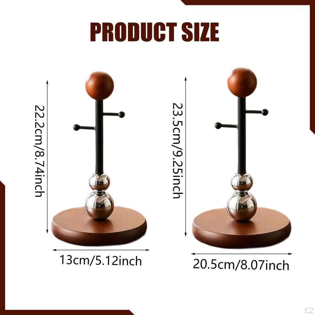 Hanging Organiser Rack Wood Walnut Key Stand Tabletop Holder for Keys