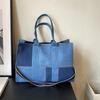 Women's Denim Patchwork Shoulder Bag Large Capacity Crossbody Bag Color Matching Casual Pendular Trendy