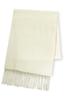 Vita Natur Finest Cashmere Large 35cm Width Muffler Women and X Plain [Vita Natur] 100% [For Men] (186cm 35cm) (White)