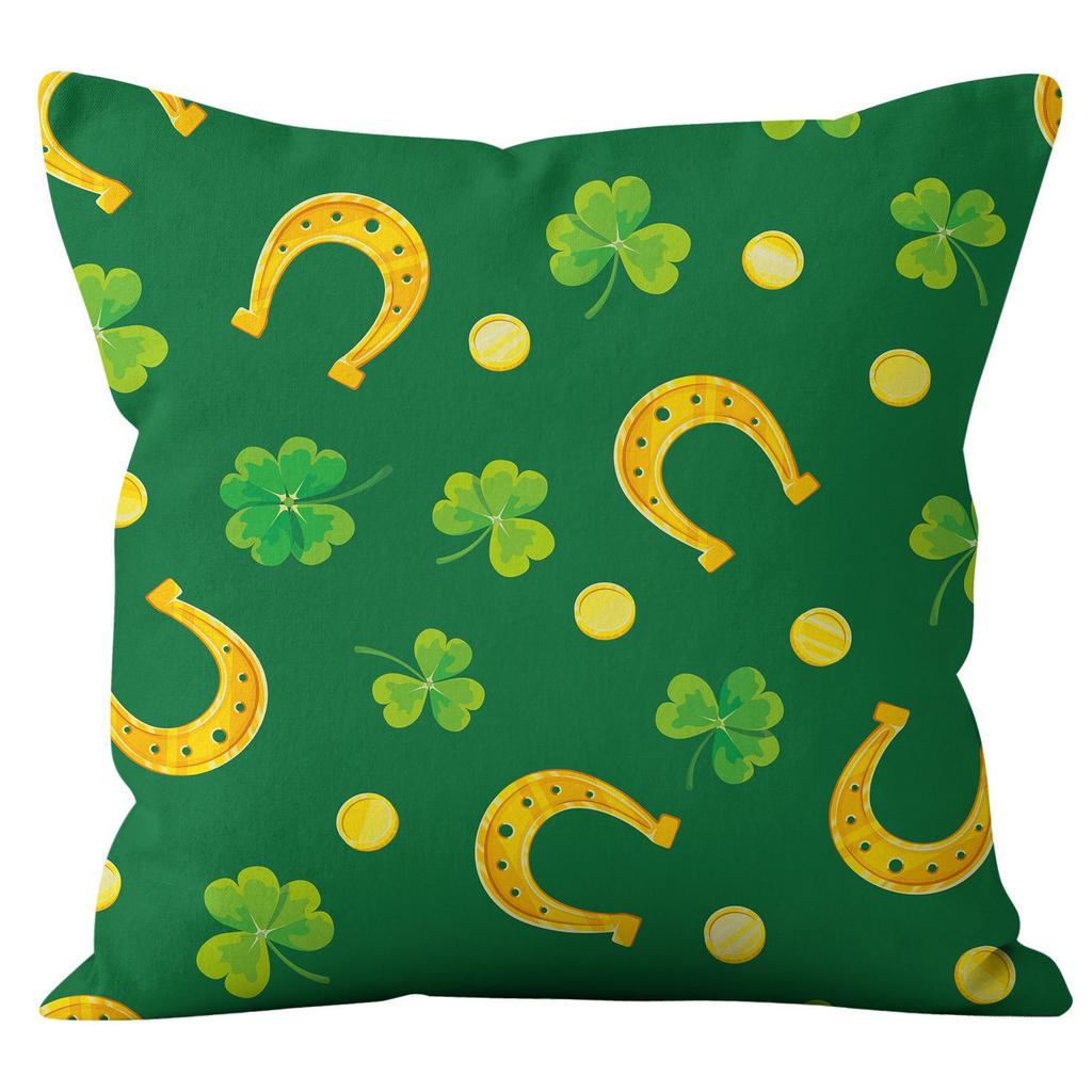Наволочка для дома Ст. Наволочка на День святого Патрика Четырехлистный клевер Клетчатая Наволочка на диванную подушку