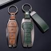 Leather Car Key Case Cover Remote Fob Holder Metal Keychain for BYD Song Plus Atto 3 Han EV Tang DM Qin Seal Dolphin Accessories