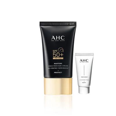 Солнцезащитный крем Masters Aqua Rich 50 мл (SPF50 + / PA ++++) + Prep Reset Очищающая пенка 30 мл
