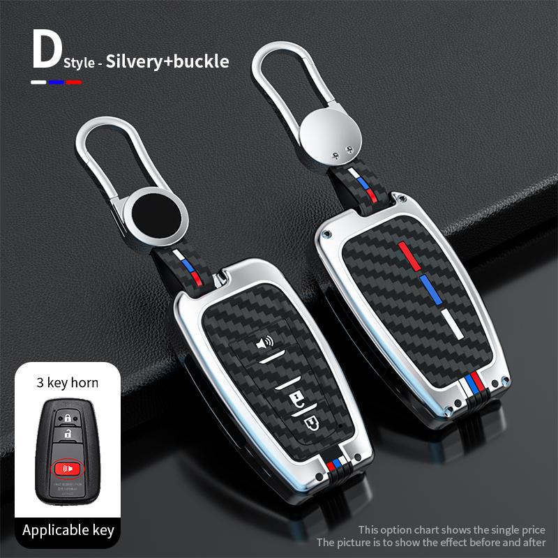 Чехол для автомобильного ключа для Toyota Prius Camry Corolla C-HR CHR RAV4 Prado Izoa Levin Avalon 2018 2019 2020 цинковый корпус