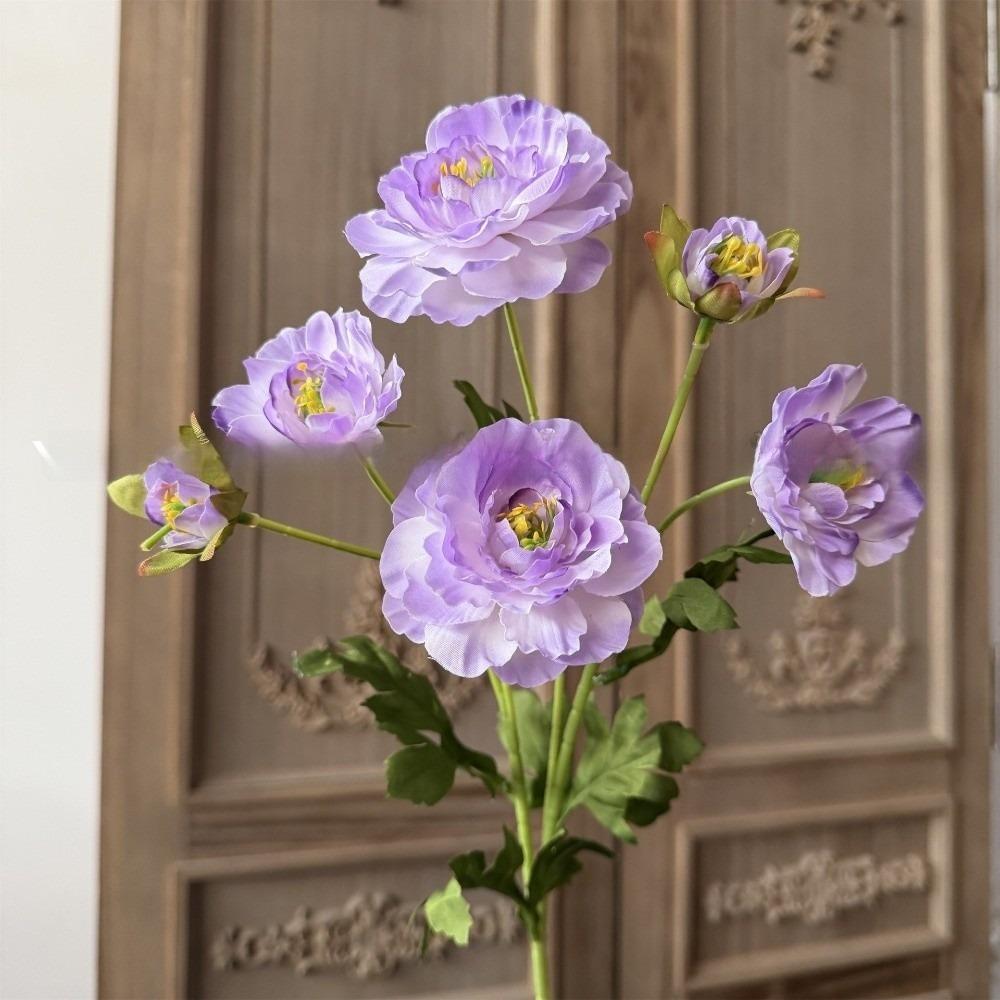 6 Heads Fake Flower with Buds Artificial Faux Plants Peony Artificial Flower Wedding Decoration
