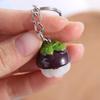 Potato Mangosteen Model Pendant Mangosteen Food Keychain Simulation Potato Keychain  Earphone Case