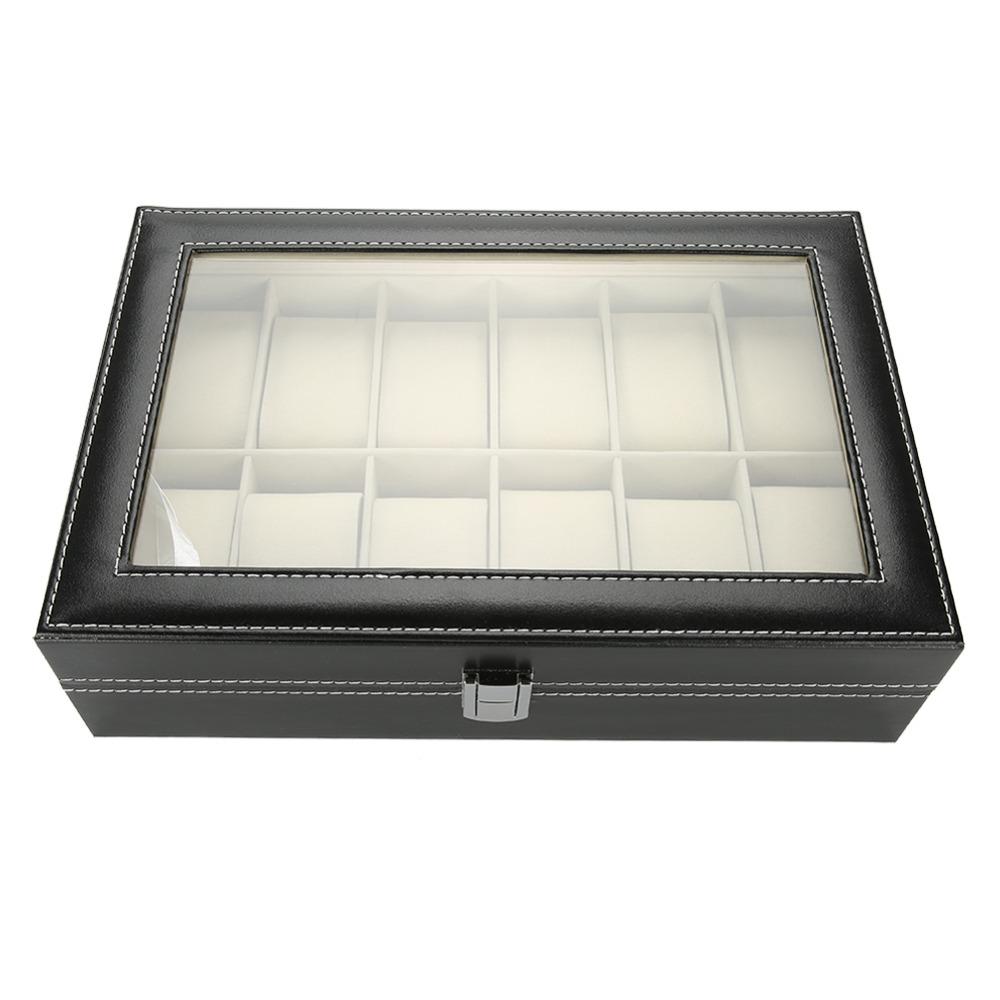 12 Slots Watch Box Multi-Function Watch Organizer Practical Watch Case  Jewelry