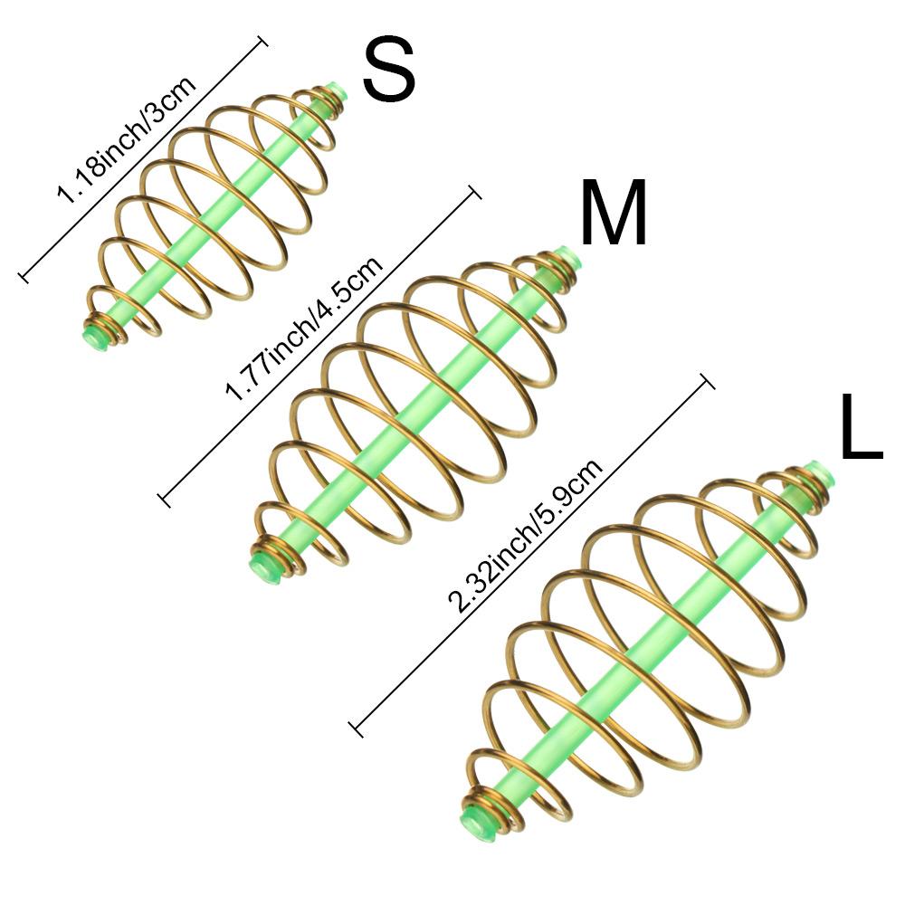 High Quality Olive Method Leader Spring Lure Hanging Tackle Fishing Bait Stainless Steel Feeder