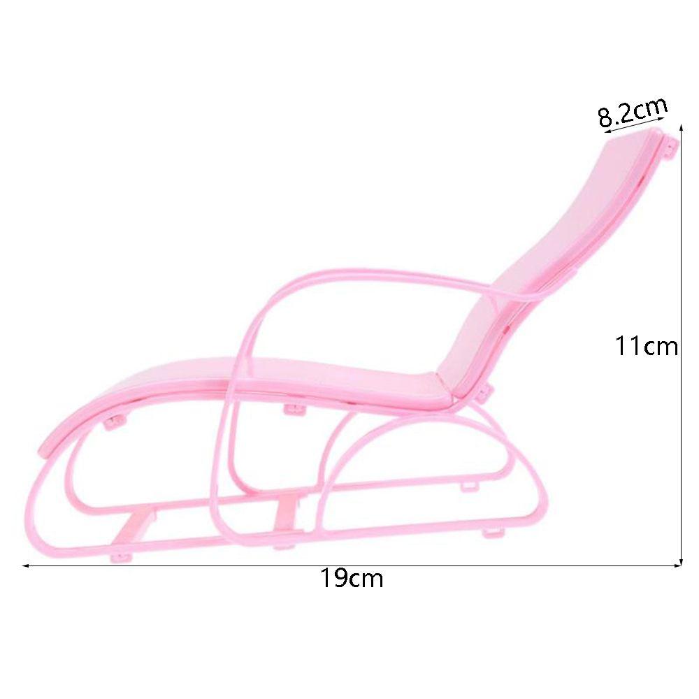 Children' Gift Garden Bench Toy Accessories Doll Beach Chair Foldable Deckchair Dollhouse Furniture