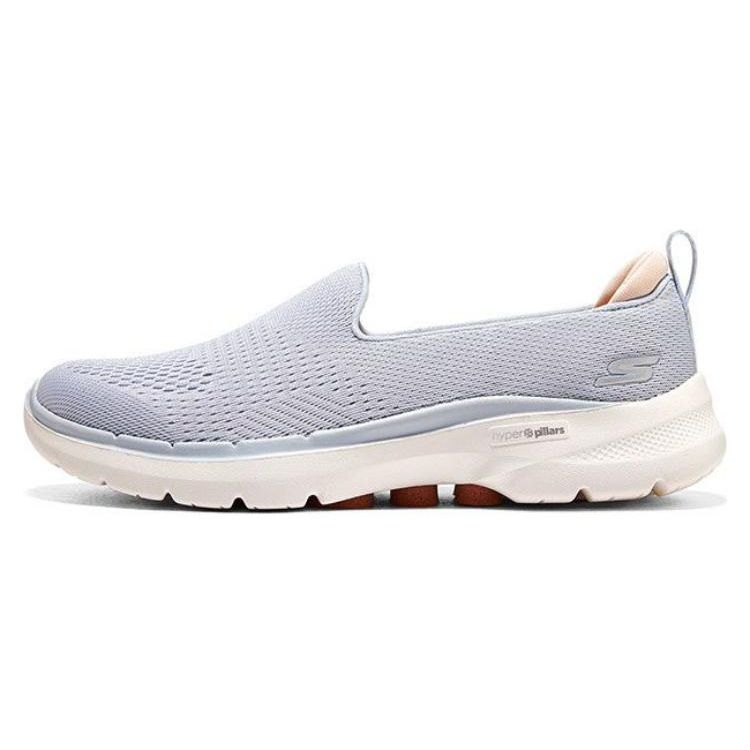 Skechers Go Walk 6 Сетчатые Спортивные Низкие Повседневные Кроссовки Женские Синие 124571-LGPK