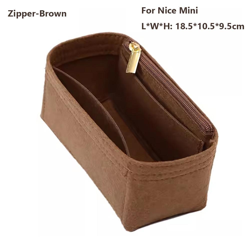 Фетровый органайзер-вставка для сумки, хранение, организация, подкладка для сумки, поддержка, портативная внутренняя сумка для LV Nice Nano/Mini/BB/Vanity