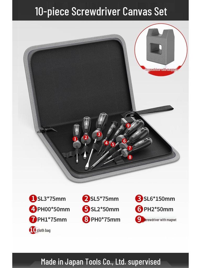High-Quality Industrial Screwdriver Set: Phillips, Flathead, Torx, Strong Magnetic, Durable Manual Tools
