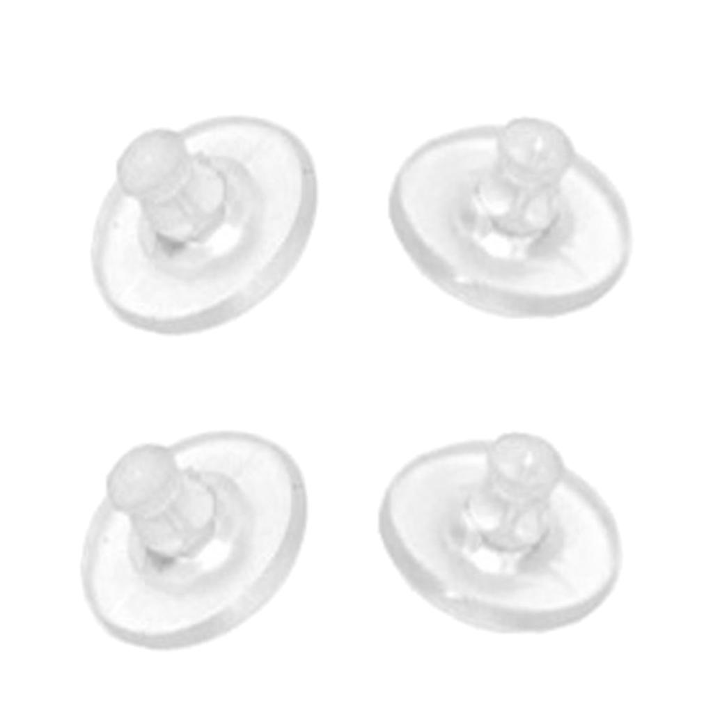 100pcs Clear Rubber Earring Stopper Plugs Secure Ear Studs Back Accessories Earrings Closures for Jewelry Enthusiasts