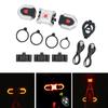 Bikes Front Rear Light Bright Bikes Tail Light with Turn Signals USB Rechargeable LED Warning Lamps with Remote Control