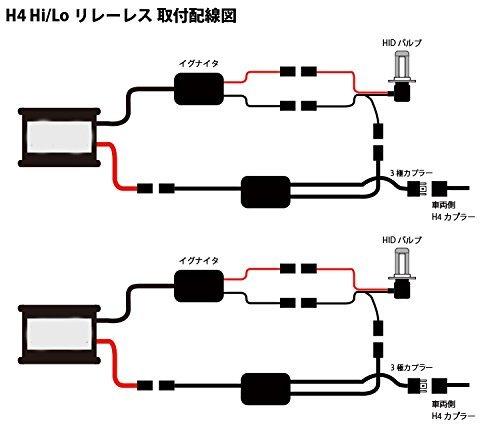 Комплект из 2 частей Honpo H4Hi/LoHID Relayless Harness для легкой установки проводки