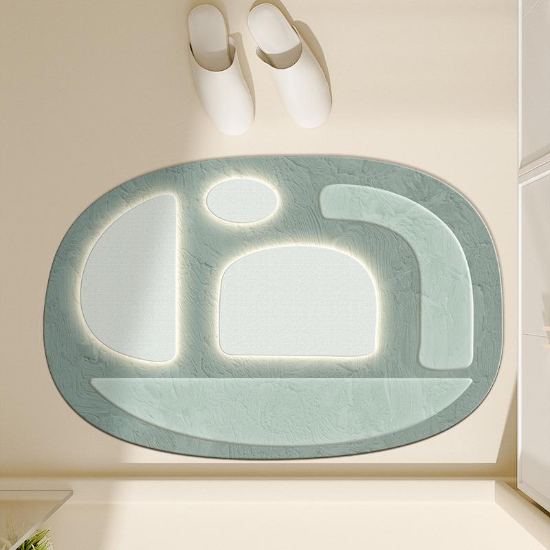 New Bathroom Absorbent Mat Light Luxury Advanced Sense Non-slip Mat Toilet Toilet Door Quick Drying Mat