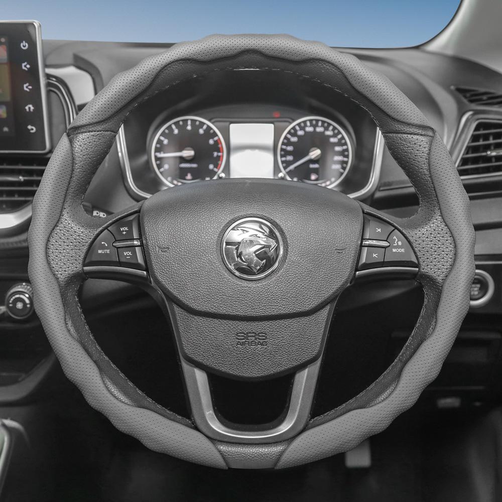 Подходит для чехла на руль Proton, Спортивный дизайн в форме волны, Дышащая кожа, Сегментированный влагопоглощающий защитный чехол на руль,