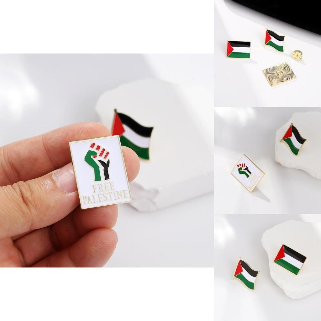 Fashionable Palestinian Flag Brooch Pin Wholesale Metal Badge For Clothing Accessories