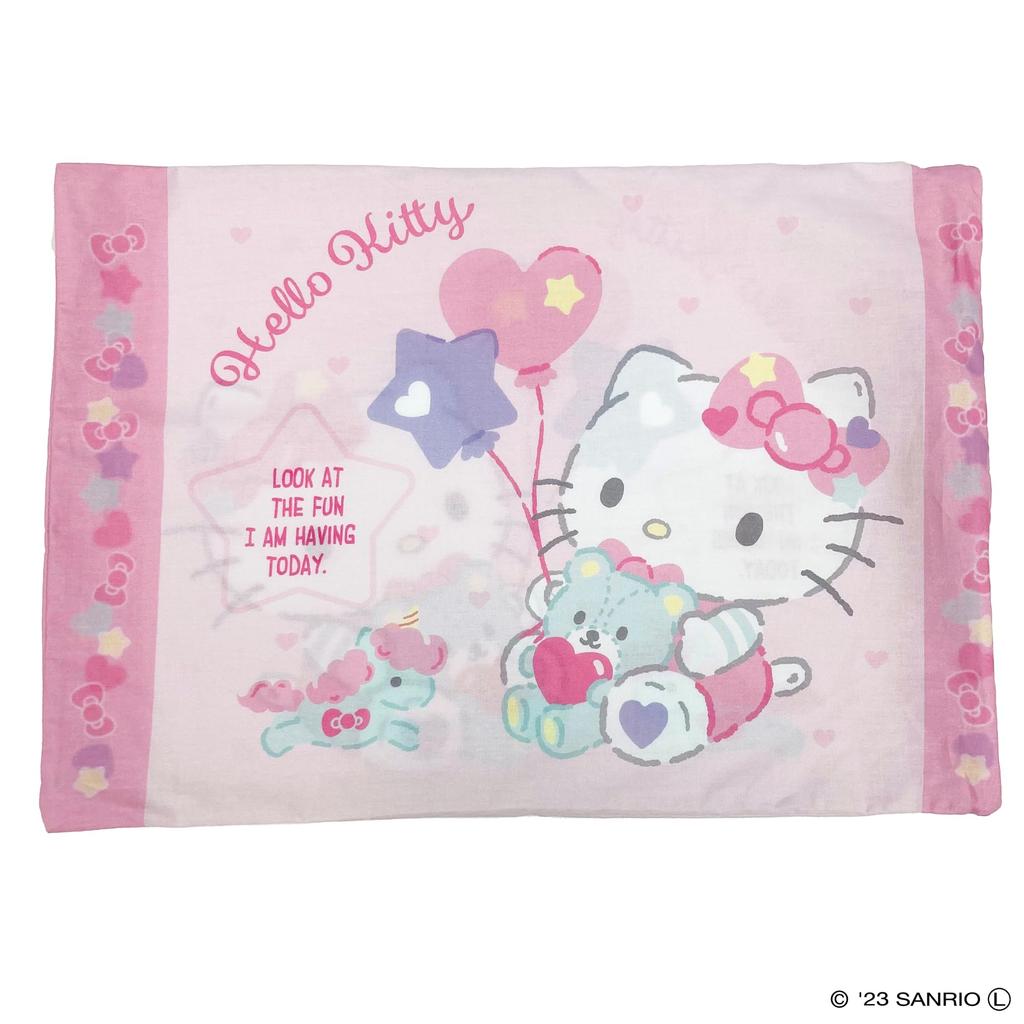 MORIPiLO Подушка Morishita Sanrio Hello Kitty 40x30 см, моющаяся, с чехлом, мягкая игрушка, подушка SANRIO Character Goods, розовая 4621236, детская, прибл.