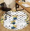 Minions Pattern Round Rug, Indoor/Outdoor Mat, for Picnic, Gameroom, Bedroom, Office, Living Room, Home Decor Carpet, Birthday Gift