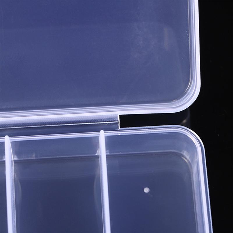 Portable Transparent Plastic Storage Box Compartment Container For Beads Jewelry