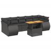 VidaXL Salon de Jardin avec Coussins 8 pcs, Canapés de Terrasse, Ensemble de Meubles de Patio, Mobilier d'Extérieur, Noir 3272105
