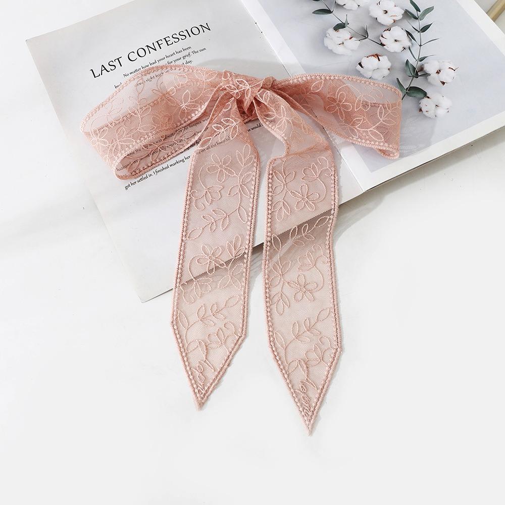 Korean Version Lace Scarf Embroidered Flower Sunscreen Shawl Cute Female Headscarf Summer