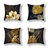 Золотой цветок на черном НаволочкаПодходит для дивана автомобиля спальни декоративная наволочка на подушку