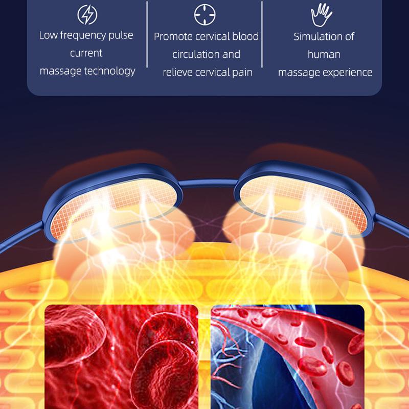 Neck Massage Pendant Portable Hanging Neck Massager with EMS Dual Pulse Device Health Care