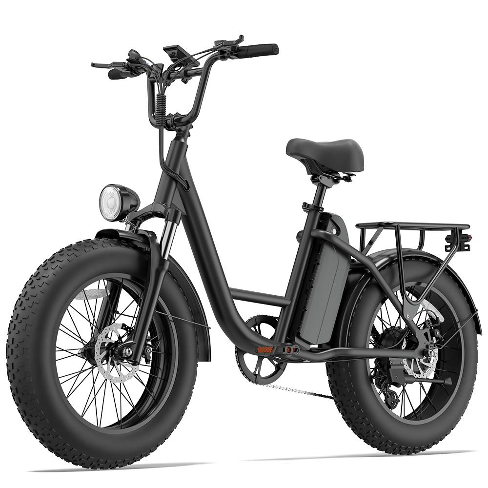 Urlife E26 Pro Electric Bicycle 750W Motor 20" Fat Tire Foldable Electric Bike 7 Speed Dual Disc Brakes 48V 15.6Ah Max Load 120Kg
