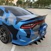 Gloss Black 4Pcs Universal Curved Shape Rear Bumper Diffuser Shark Fin Spoiler Trim Covers Decoration Set Lip Wing Splitter