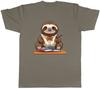 Sloth at School Unisexs TShirt Studying Back to School Nursery Unisex Tee Gift