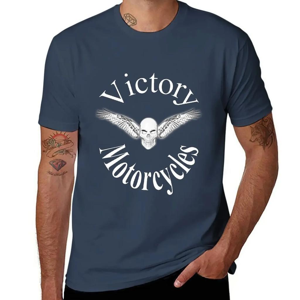 Victory motorcycle vampire skull T-Shirt summer tops funnys sweat shirts, men