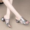 2024 Женские Новые Роскошные Босоножки Летние Туфли На Среднем Каблуке Массивные Повседневные Дизайнерские Туфли-лодочки Туфли-Мюли Слингбэк Туфли Zapatos Ladies