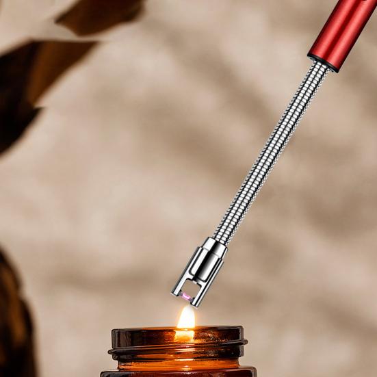 Electric Igniter 360-Degree Flexible Hose Design Portable Windproof Easy Ignition USB Rechargeable Pulse Igniter with Dual