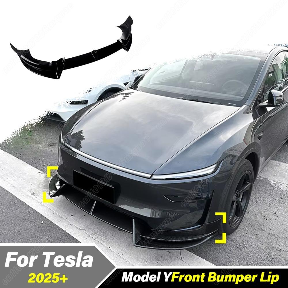 For Tesla Model Y 2025+ Automobile Front Bumper Spoiler Body Front Tortoise Fender Splitter Decorative Guard Accessories
