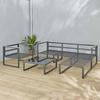 Salon bas de jardin en Aluminium Gris "Lima" Wilsa Garden