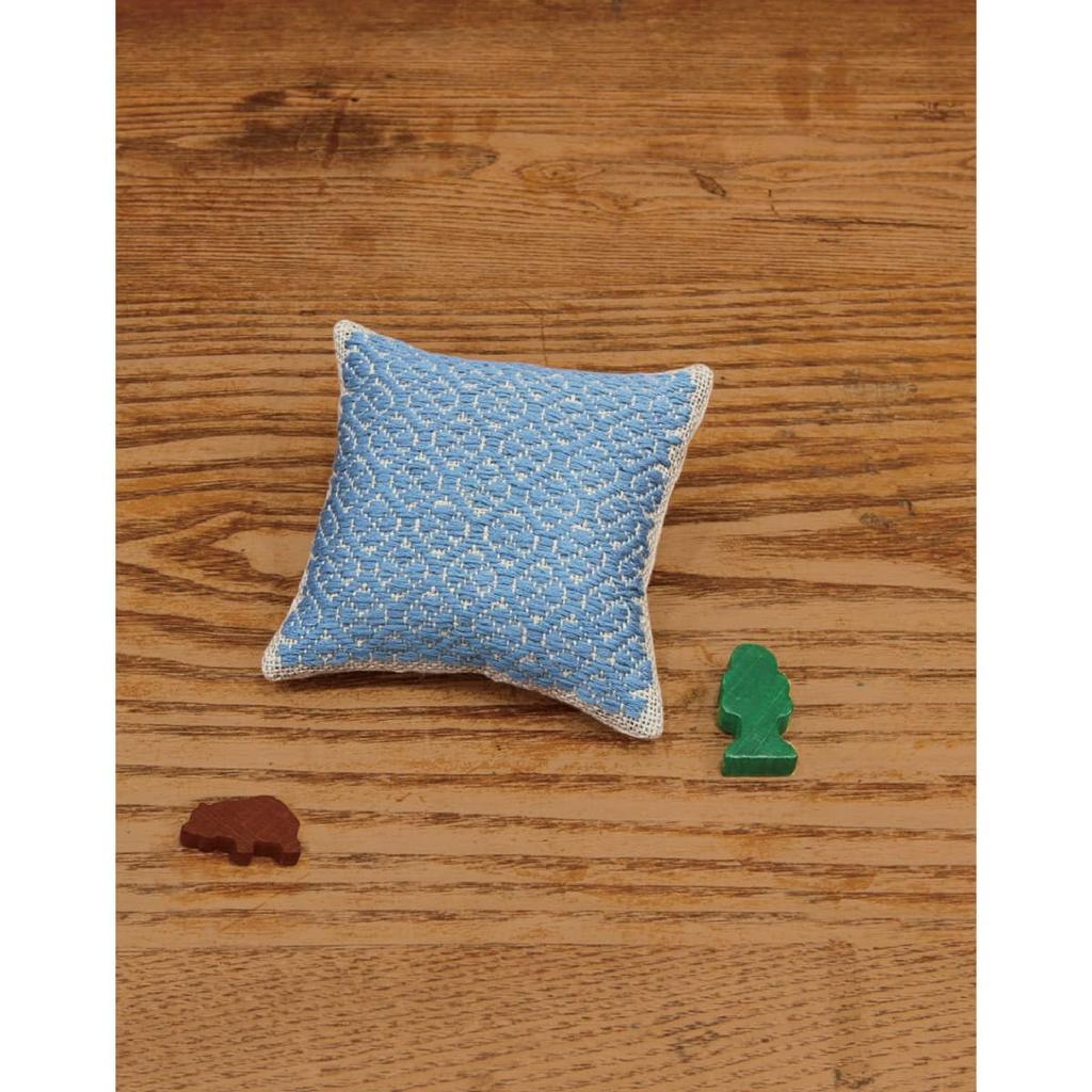 Olympus Harinooto Kogin Kit Pincushion Clover Pattern Light Indigo 63 (Tomoko Ueki) Four-Leaf -