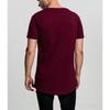 T-shirt long - Urban Classics - Rouge - Coupe regular - Col arrondi - Manches courtes