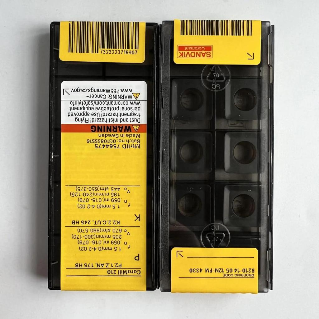 Original Sandvik / R210-140512M-PM 4330 / CNC Lathe Carbide Blade 10 PCS