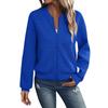 Womens Long Sleeve Zip Up Sweatshirts Jackets Full Zipper Lightweight Jacket Casual Loose Outwear Coat