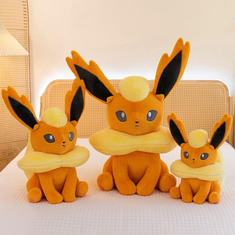 Flareon 45CM Plush Toy Cartoon Anime Filled Kawaii Eeveelution Flareon Vaporeon Soft Pillow Plush Doll Boy Girl Gift