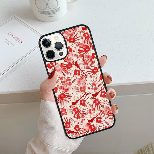 ХЭЛЛОУИН КРОВАВЫЕ ПОТЕКИ Чехол для телефона Для iPhone 17 Air 14 15 16 13 12 Чехол Для Apple Pro Max 6S Plus Coque